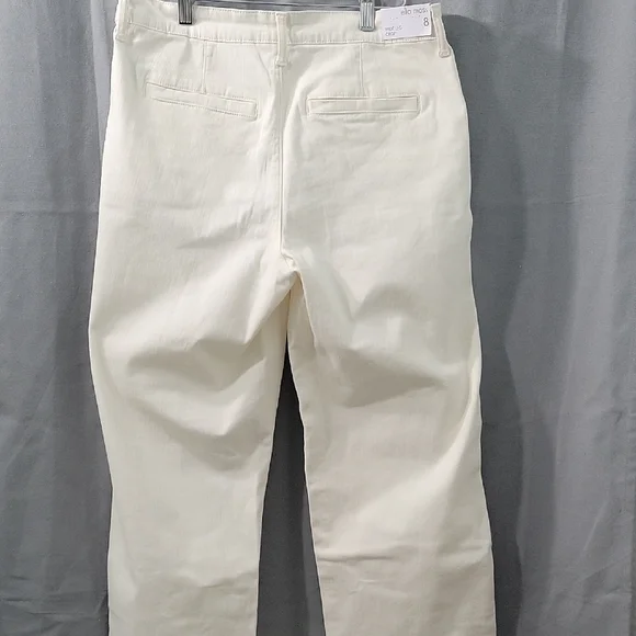 Ella Moss Women’s Wide Leg Crop Pants Cream Size 8 - Picture 3 of 12